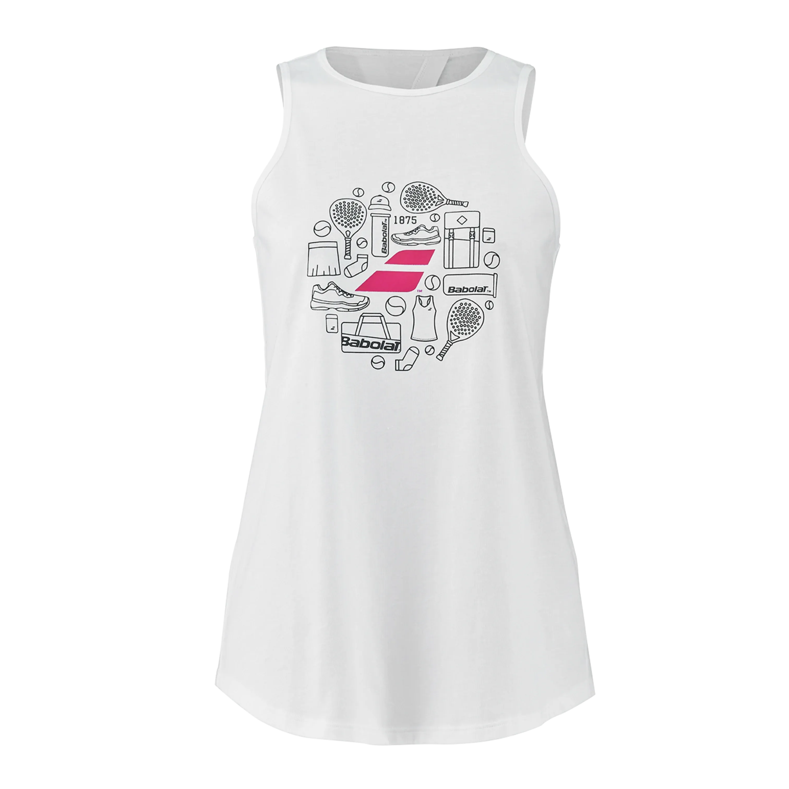 Babolat Padel Cotton Tank Damen weiß