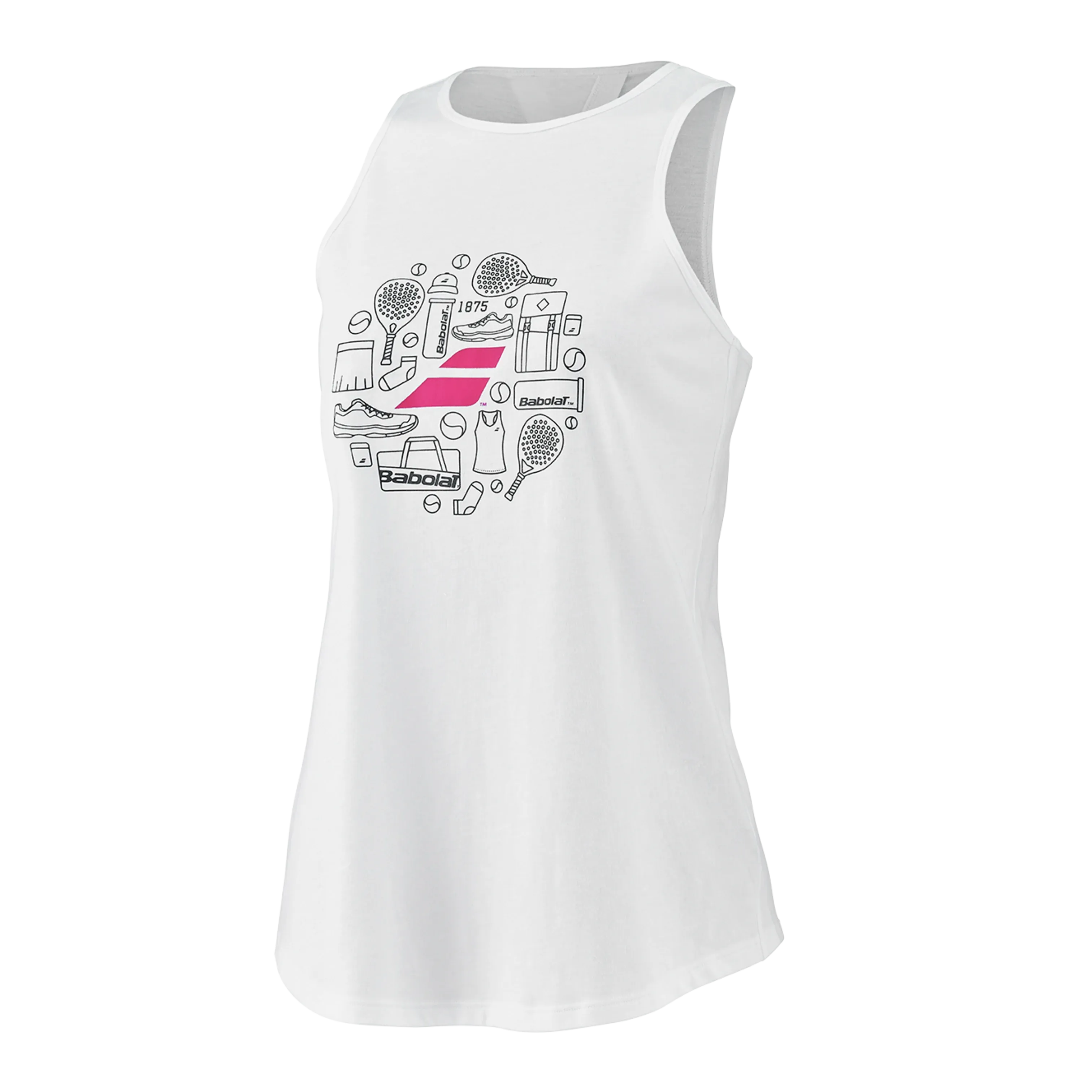 Babolat Padel Cotton Tank Damen weiß