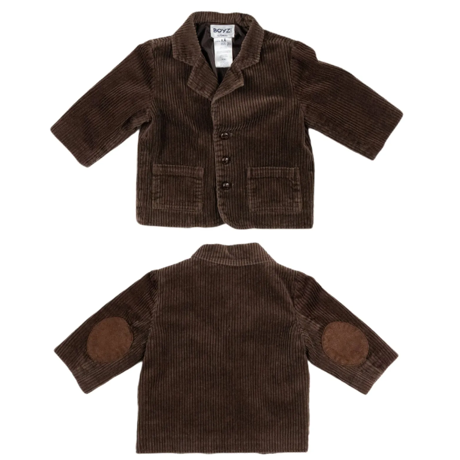 BABY BOY SIZE 12 MONTHS - BOYZ, Wear By NANNETTE, Brown Corduroy Blazer EUC B39