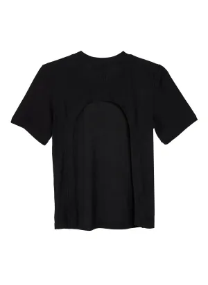 BACKLESS TEE - BLACK/BLACK