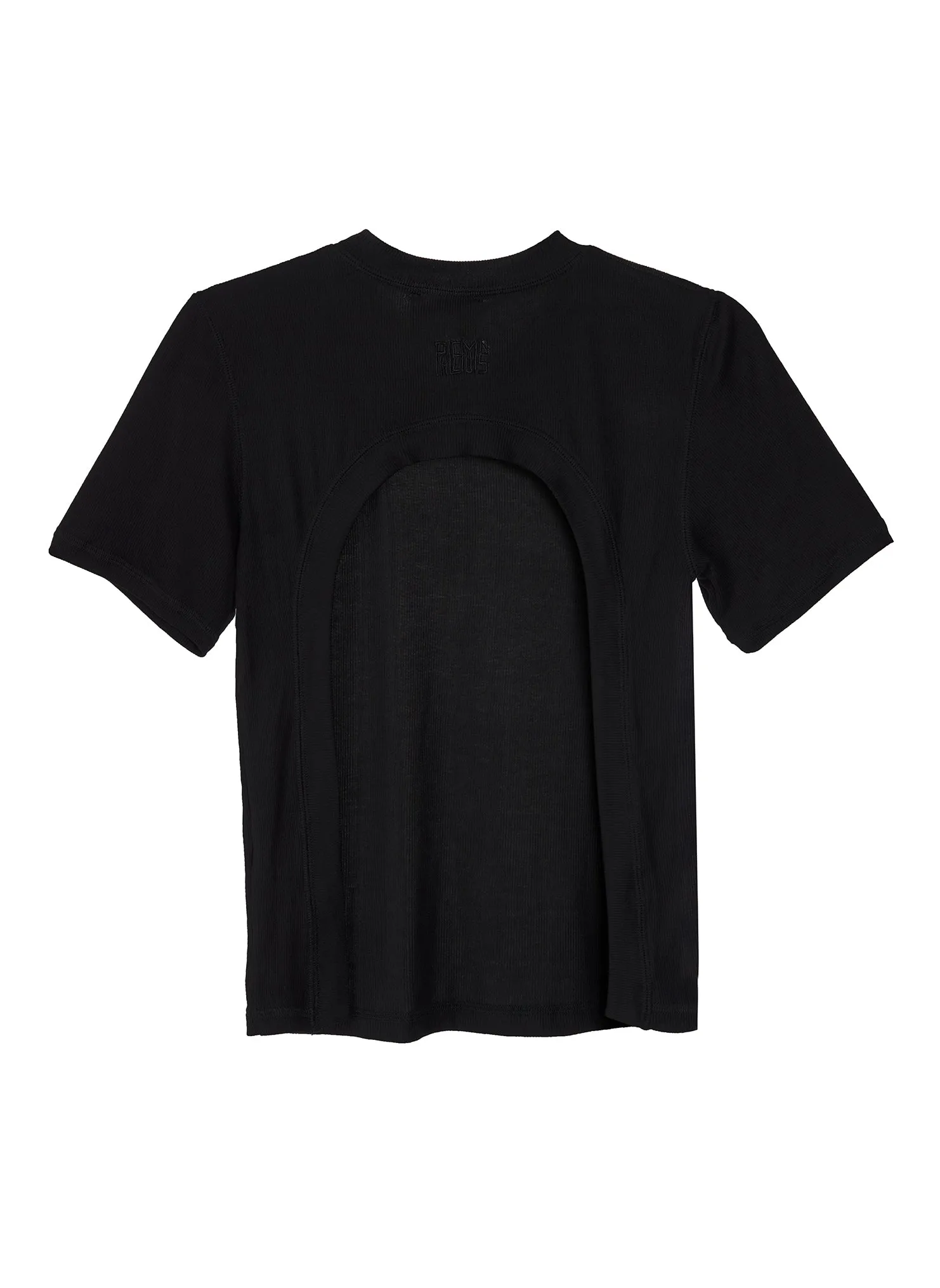 BACKLESS TEE - BLACK/BLACK