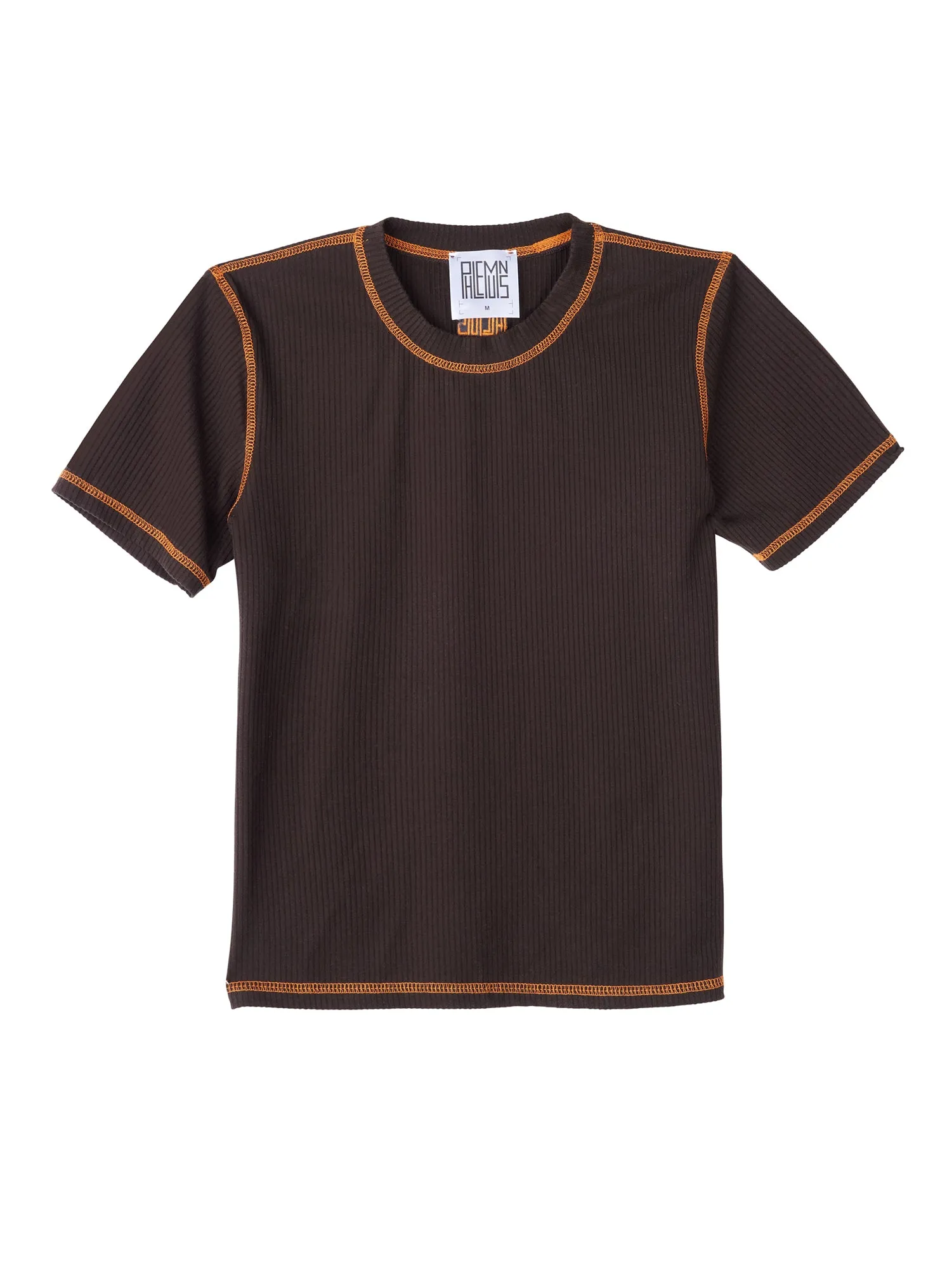 BACKLESS TEE - BROWN/ORANGE