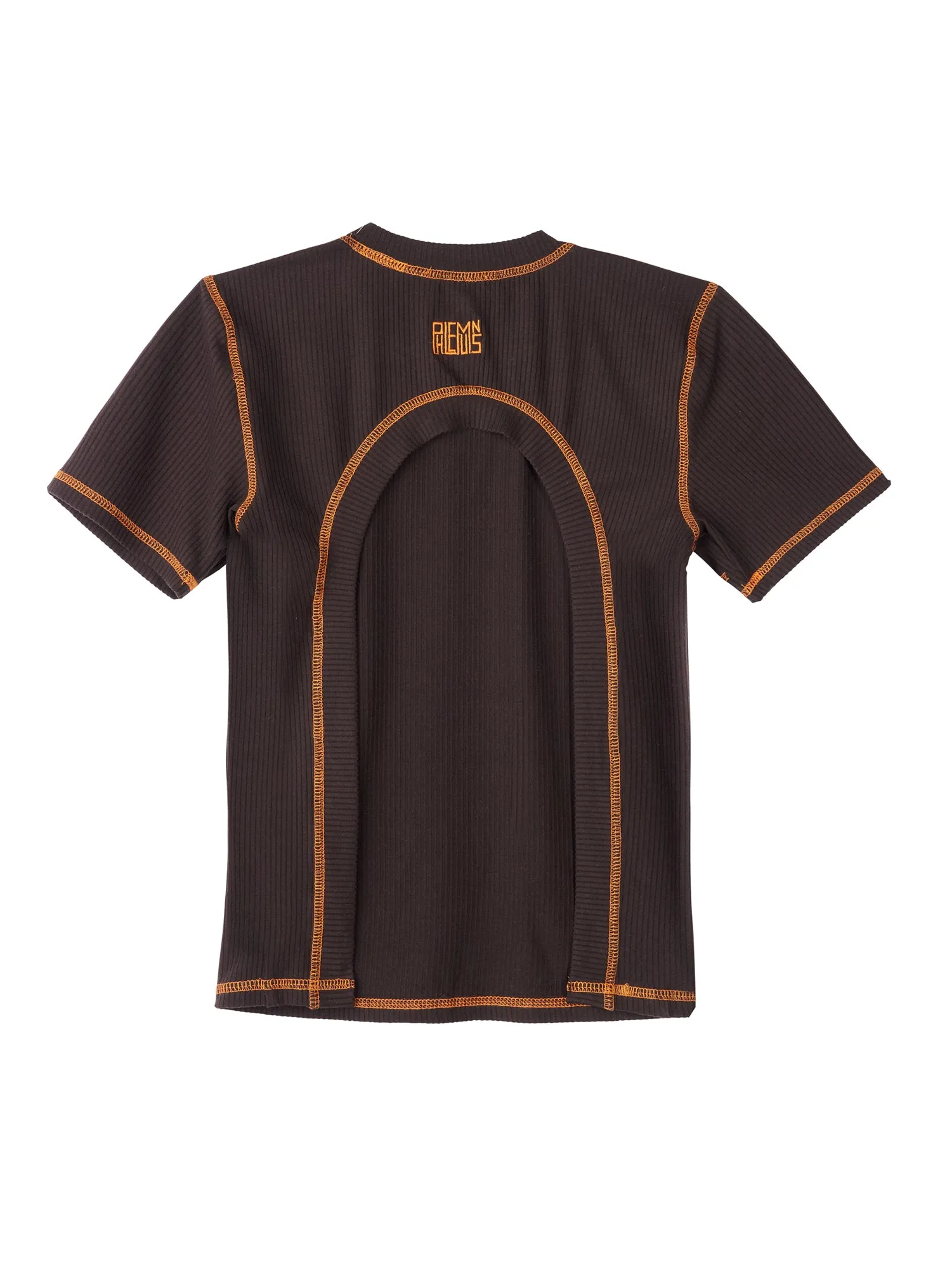 BACKLESS TEE - BROWN/ORANGE
