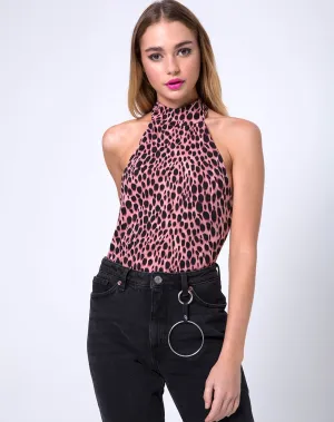 Baja Bodice in Pink Cheetah