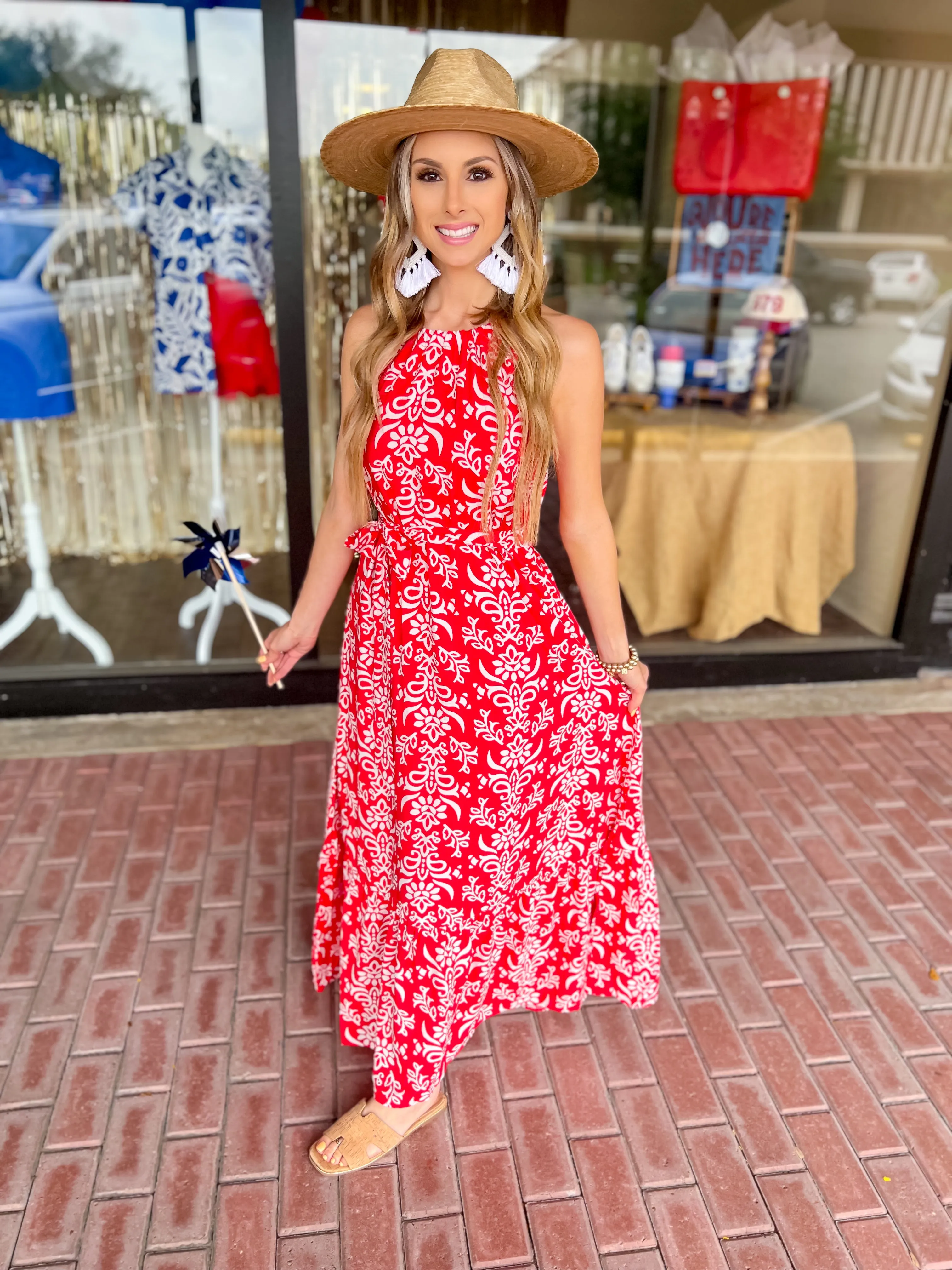 Beachside Bliss Halter Maxi Dress