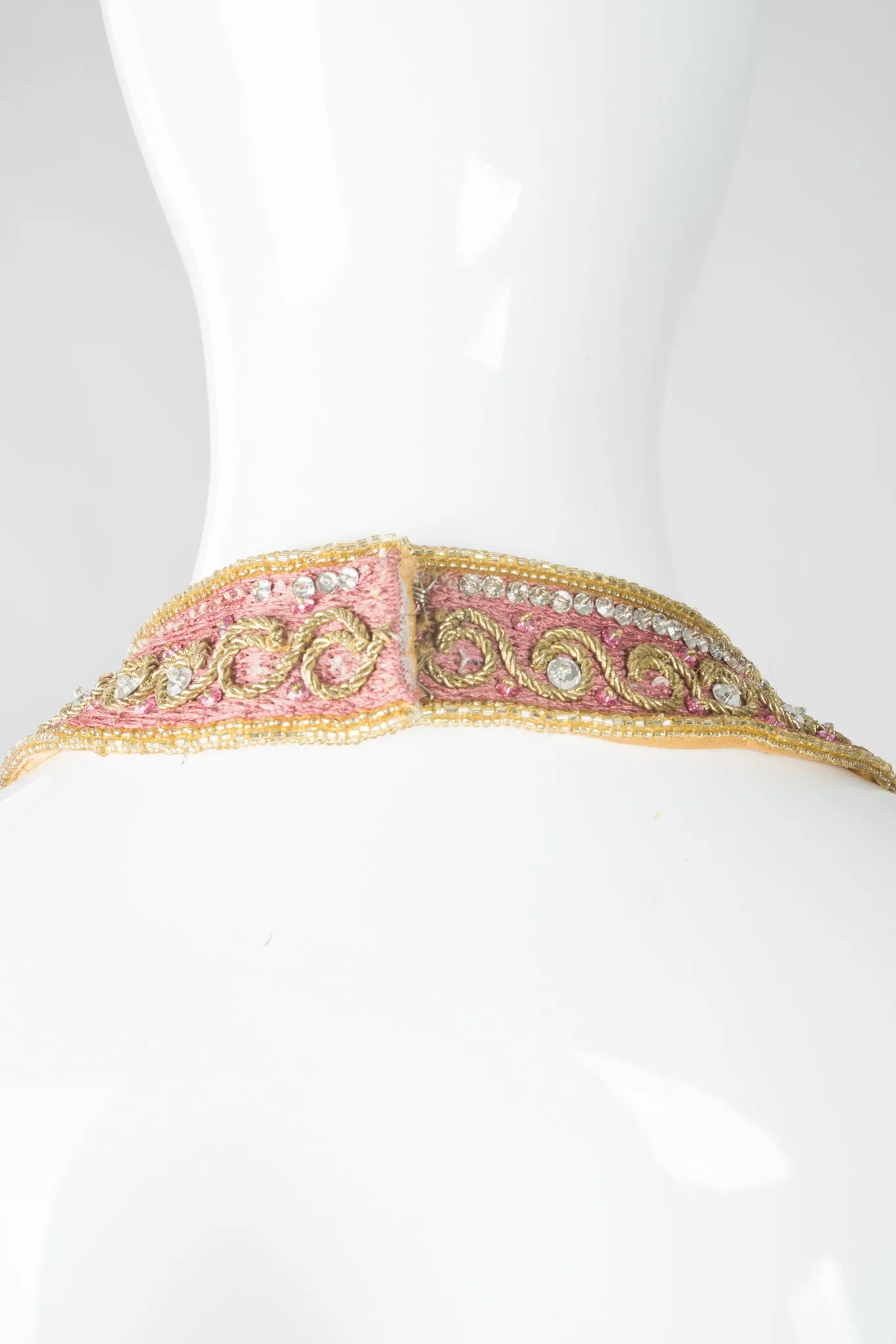 Beaded Column Halter Dress