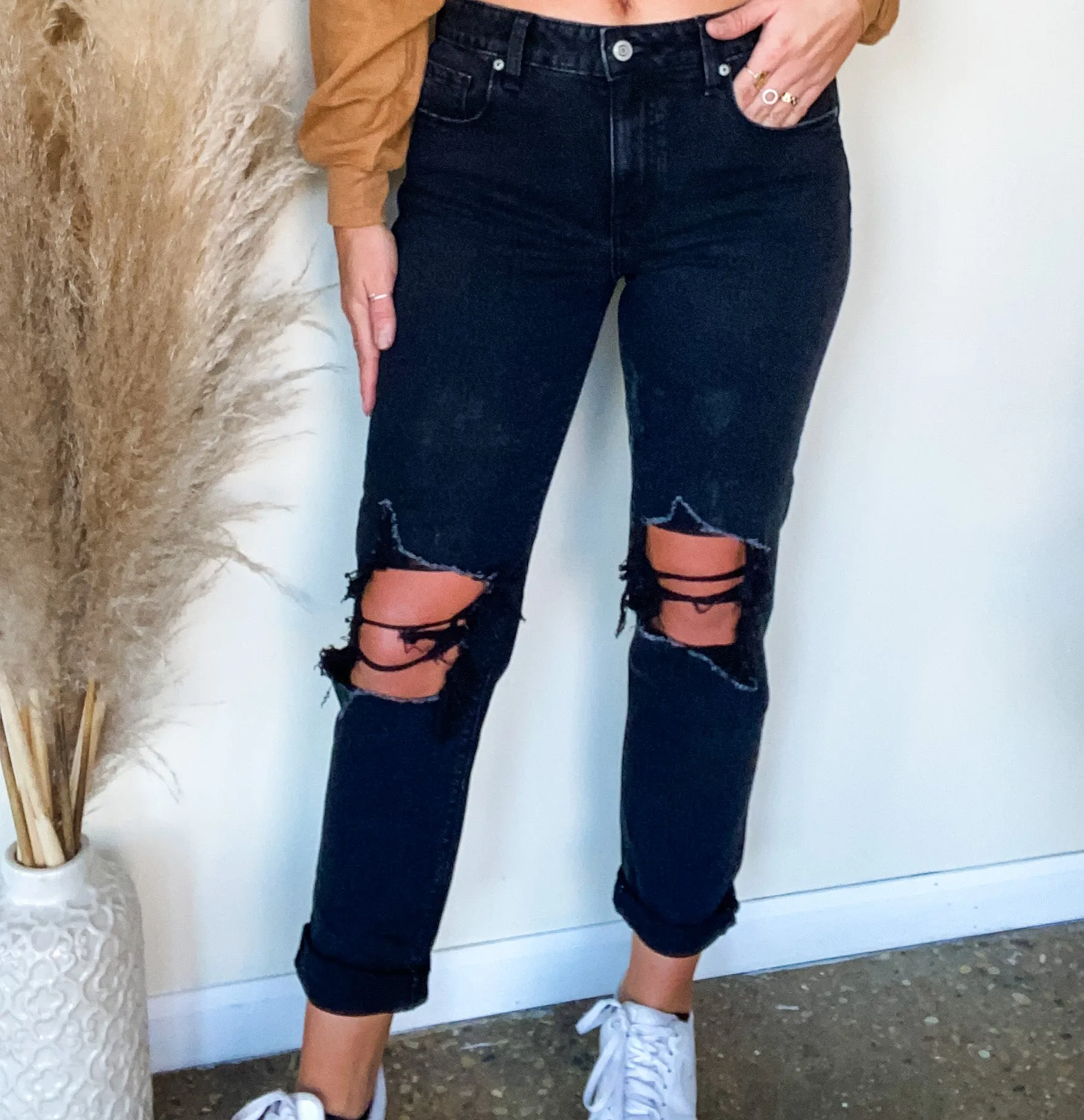 BELLA GIRLFRIEND JEANS-BLACK