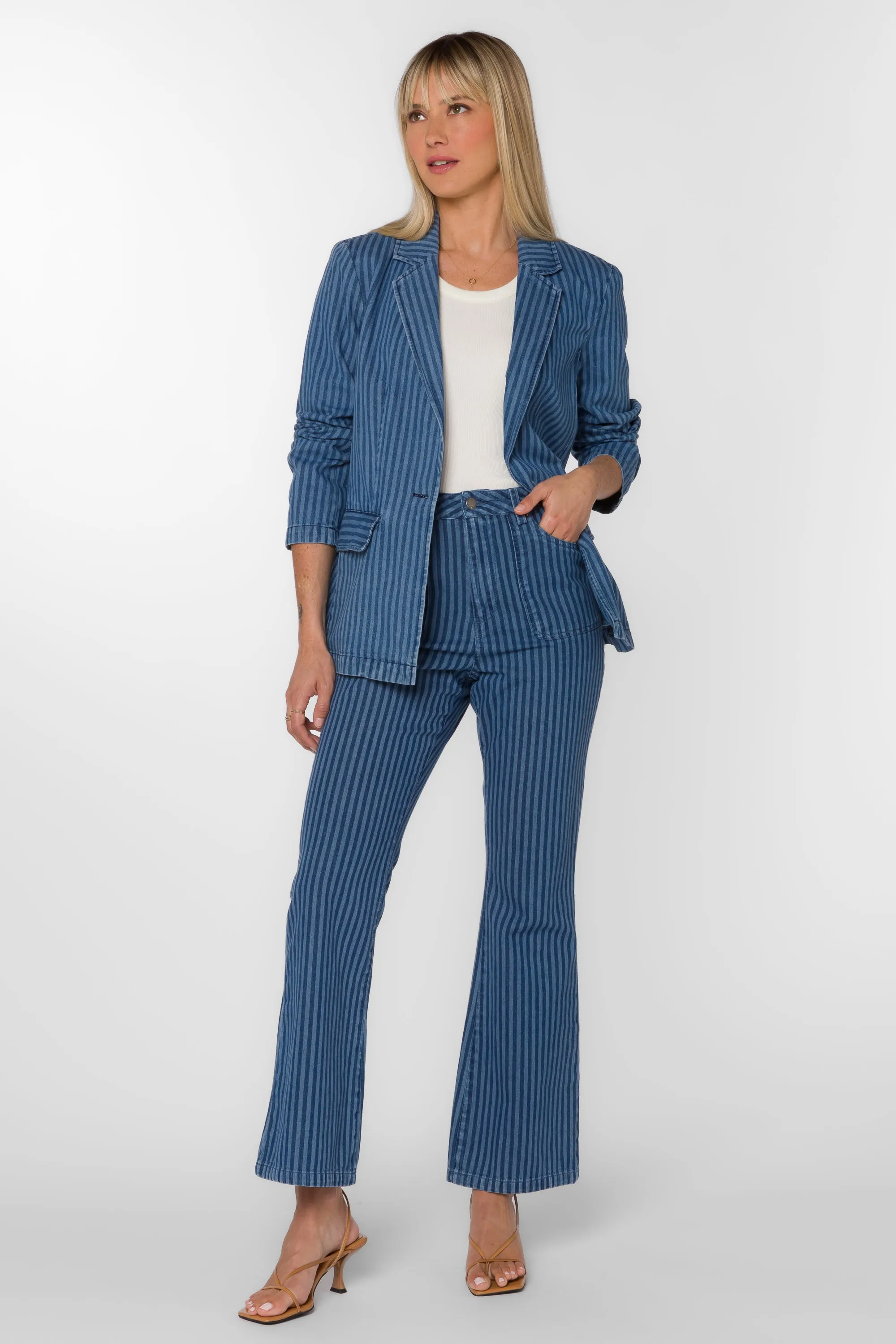 Beni Blue Stripe Blazer