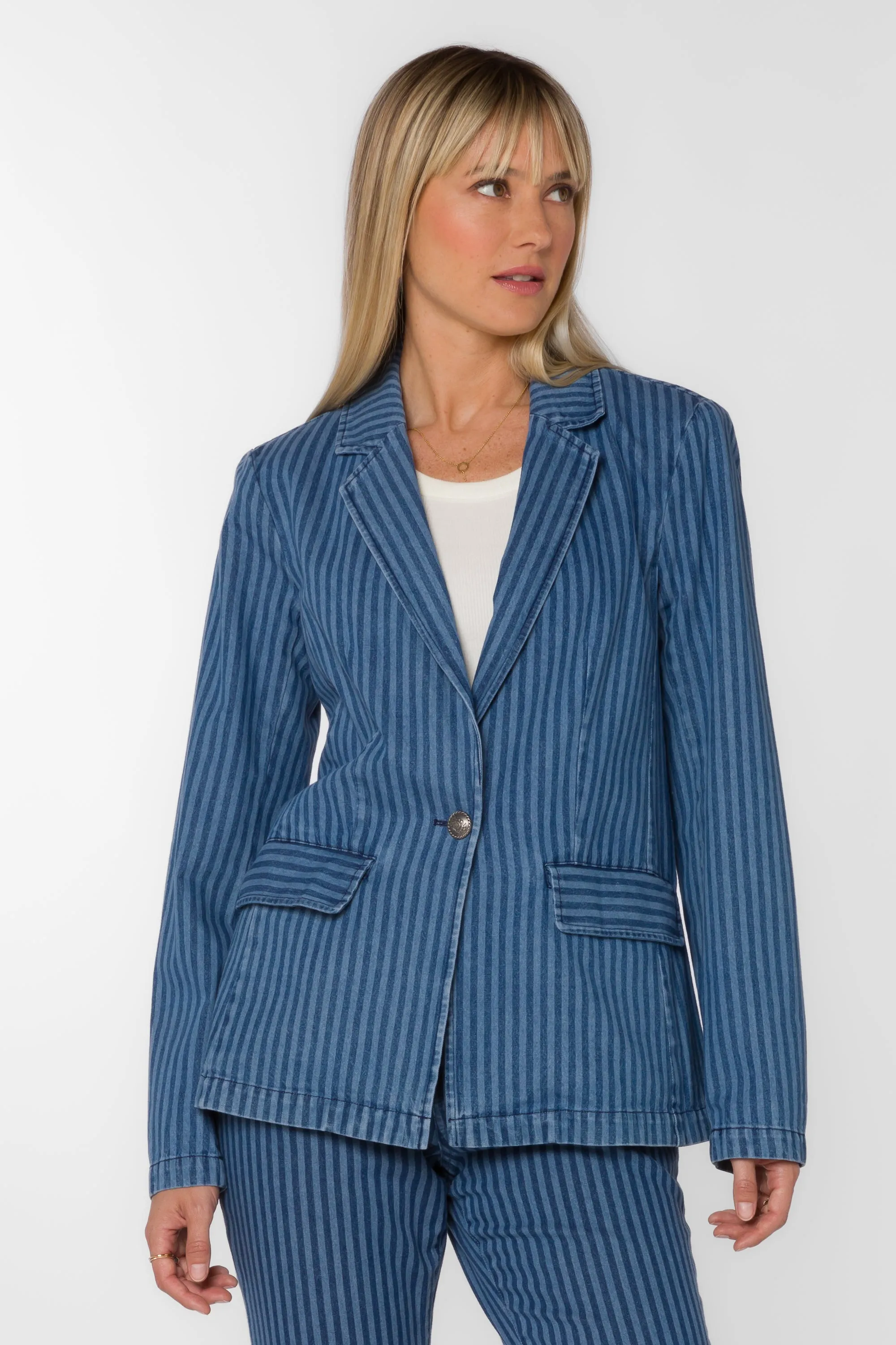 Beni Blue Stripe Blazer