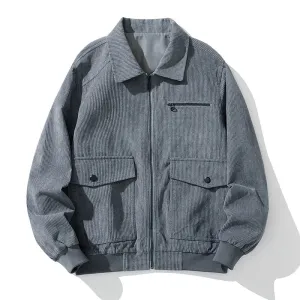 Benton Zip-Up Corduroy Coat