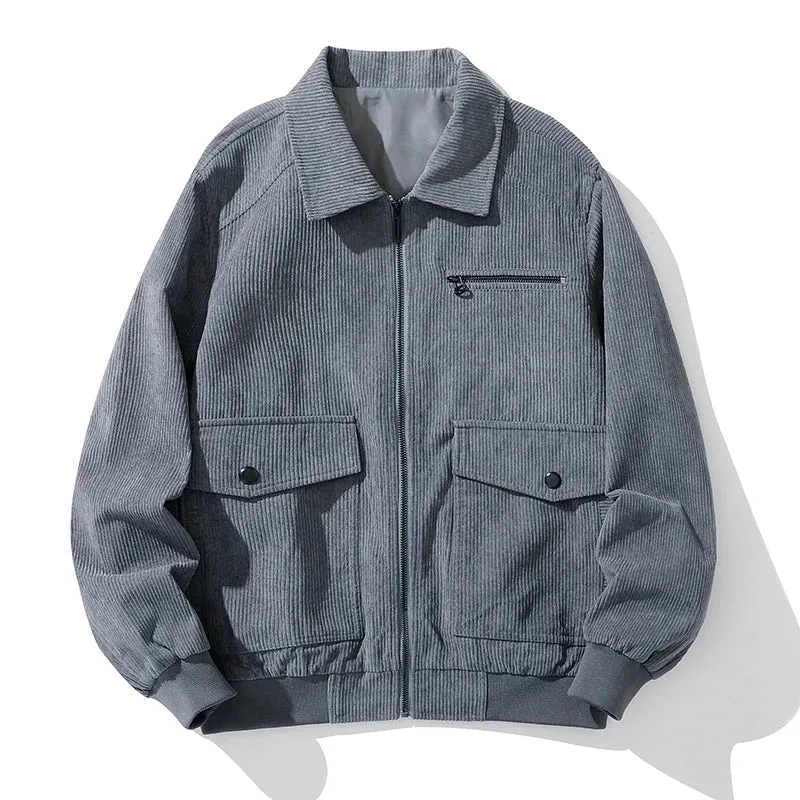 Benton Zip-Up Corduroy Coat