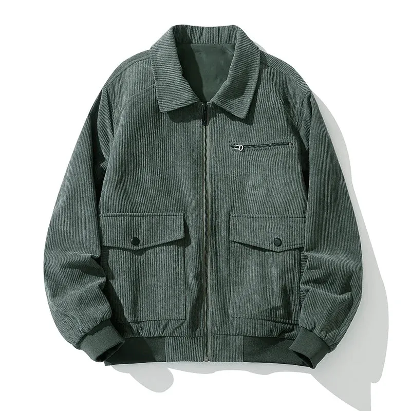 Benton Zip-Up Corduroy Coat