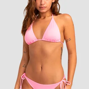 Billabong Sol Searcher Multi Triangle Bikini Top Pink Daze - Womens