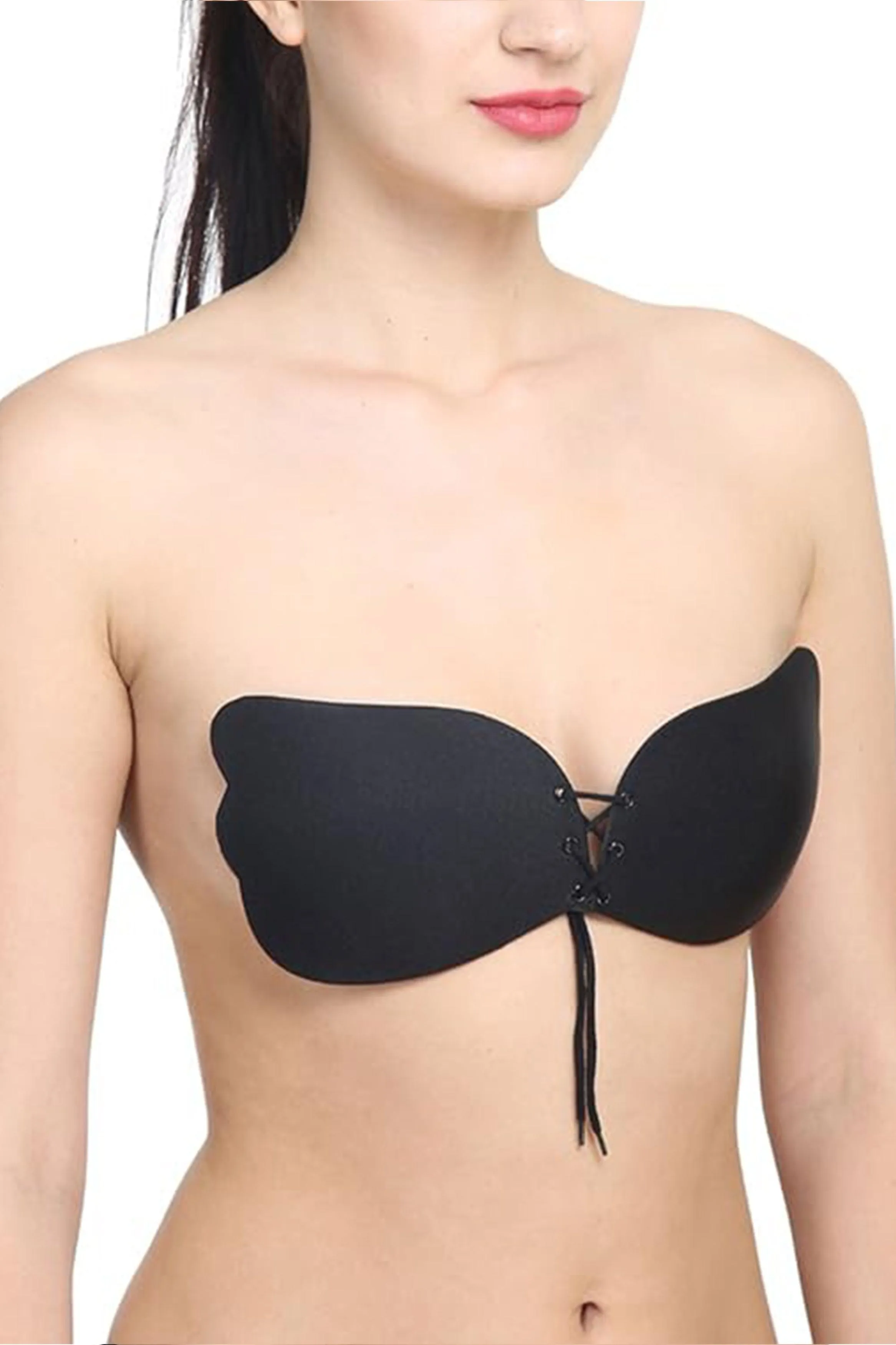 Black Adhesive Backless Bra