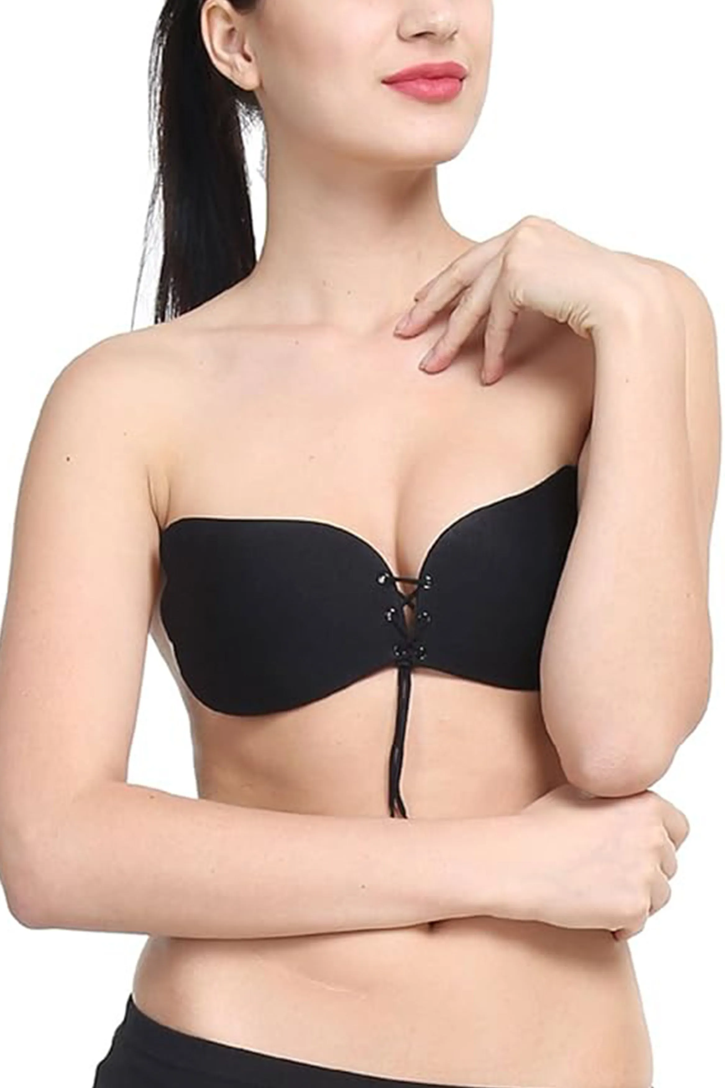 Black Adhesive Backless Bra