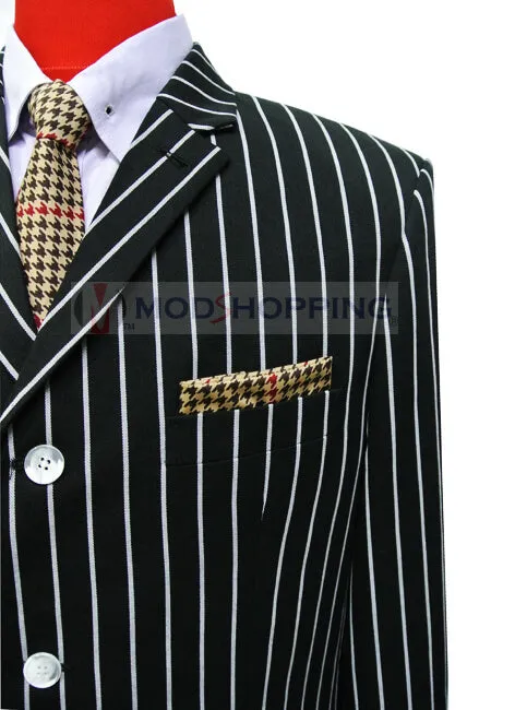 Black and White Striped Blazer