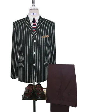 Black and White Striped Blazer