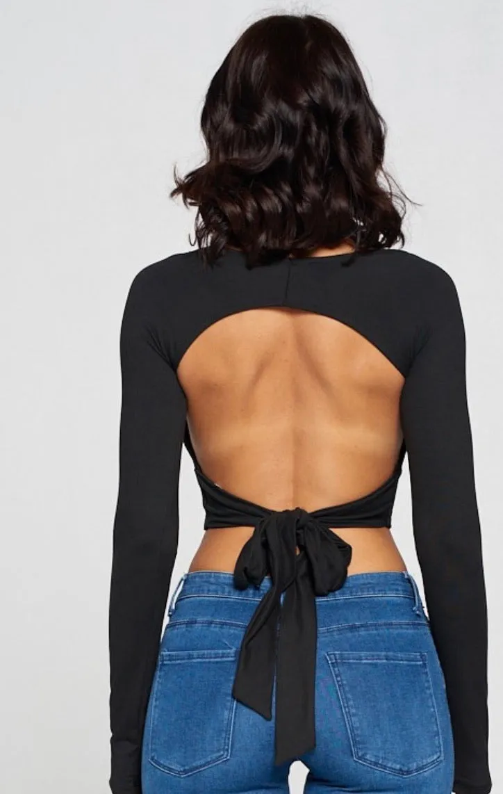 Black Crop top