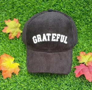 Black Grateful Corduroy Cap