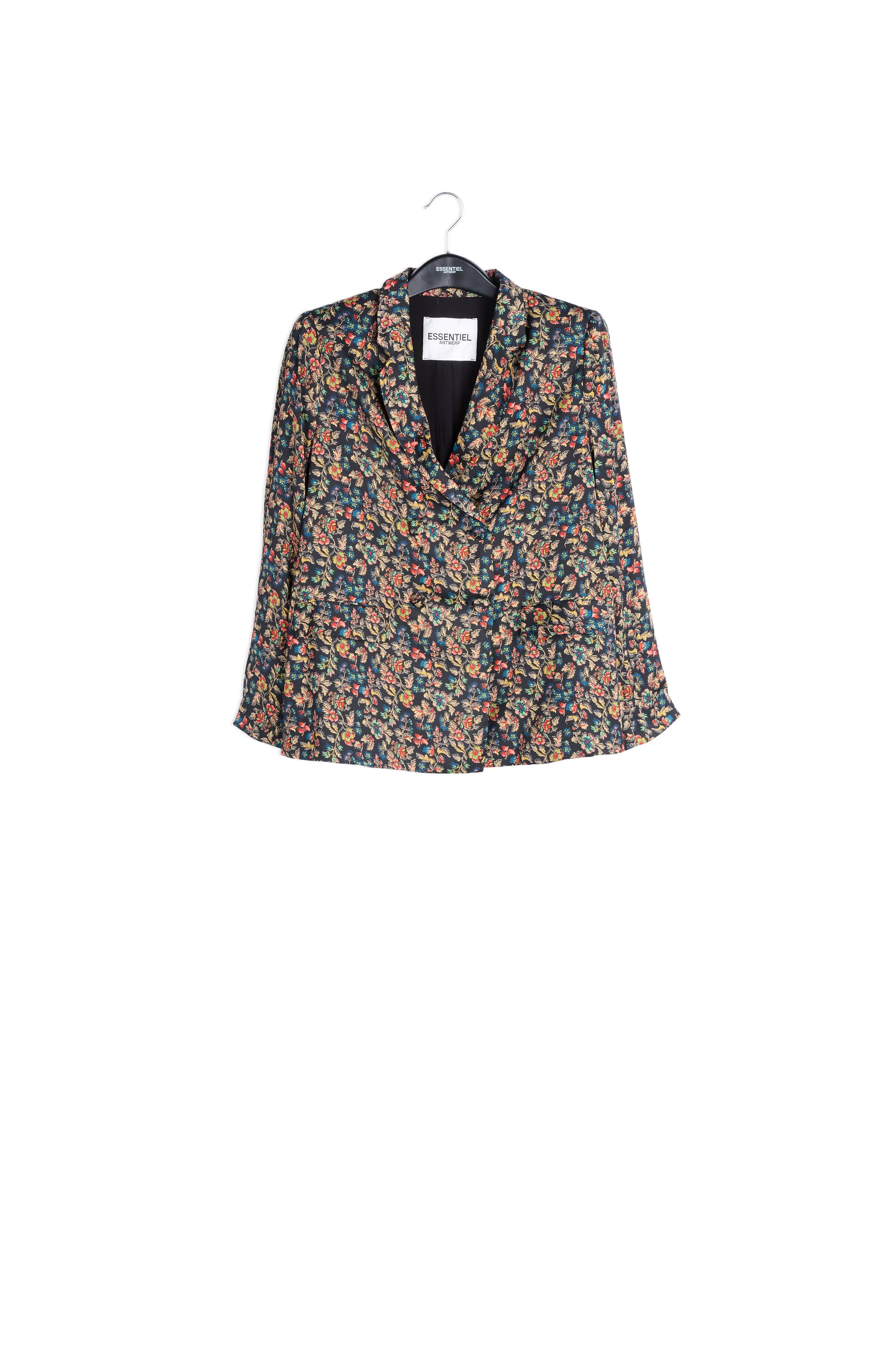 Black printed blazer