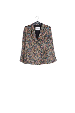 Black printed blazer