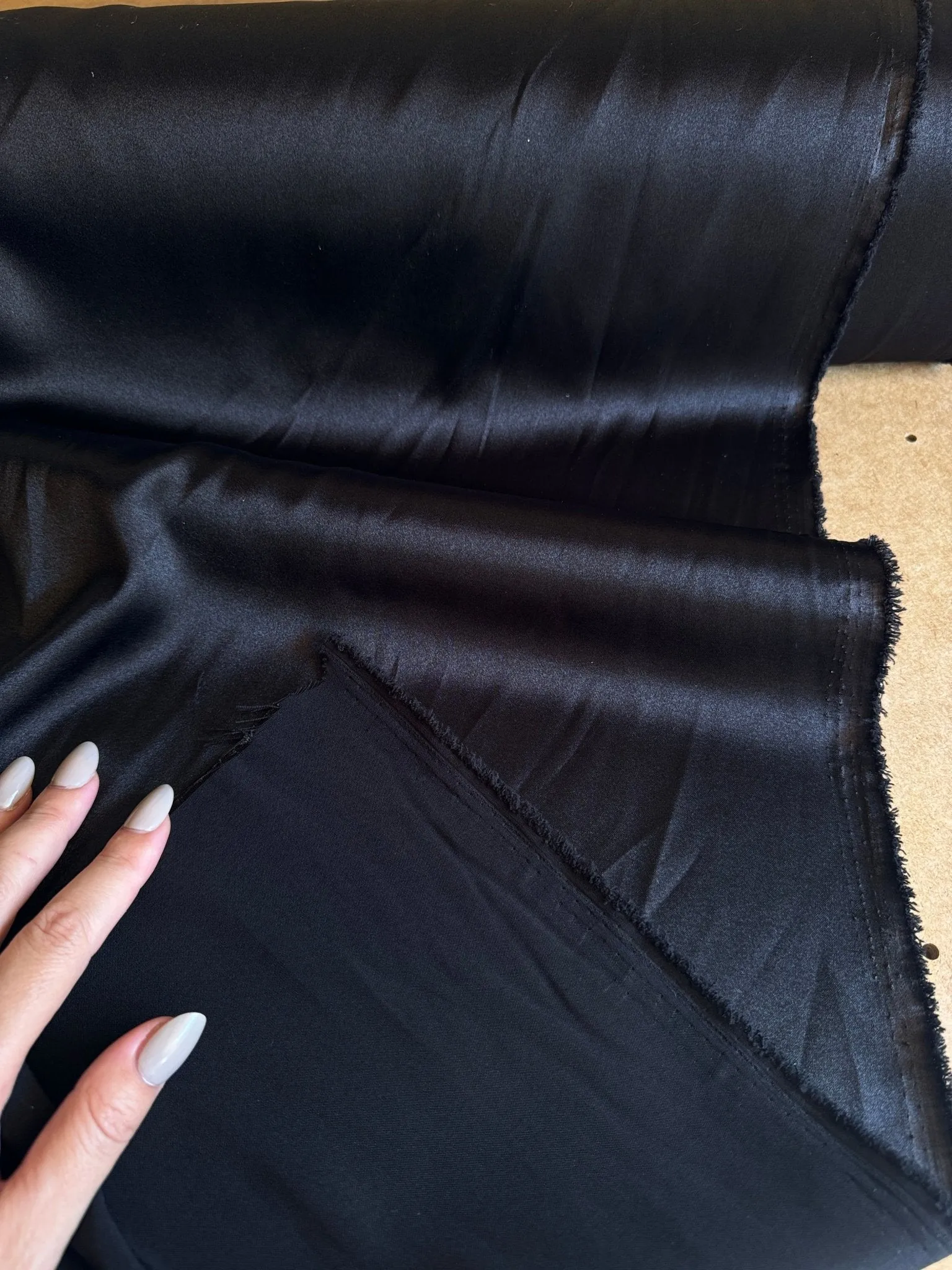 Black Satin Fabric