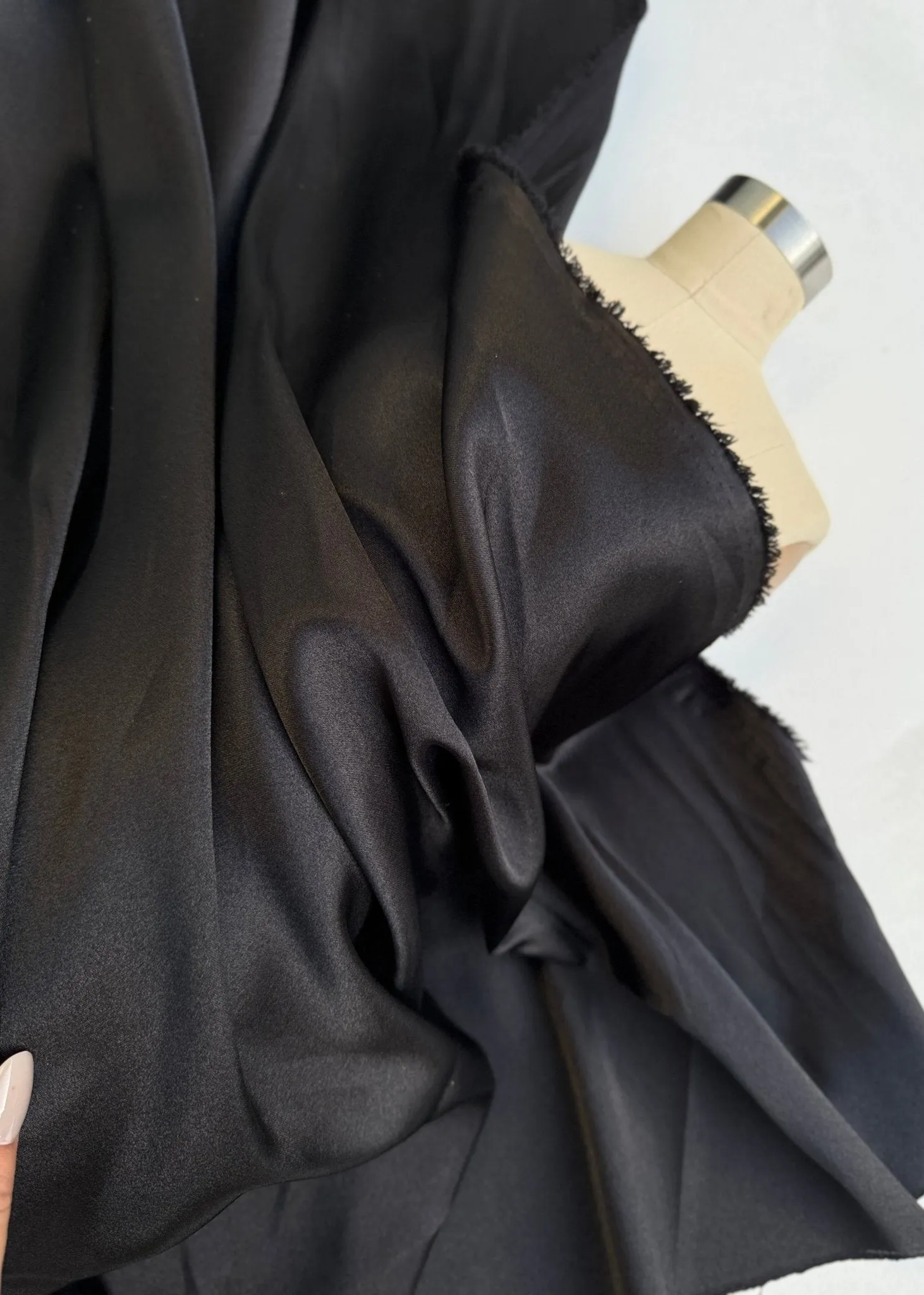 Black Satin Fabric