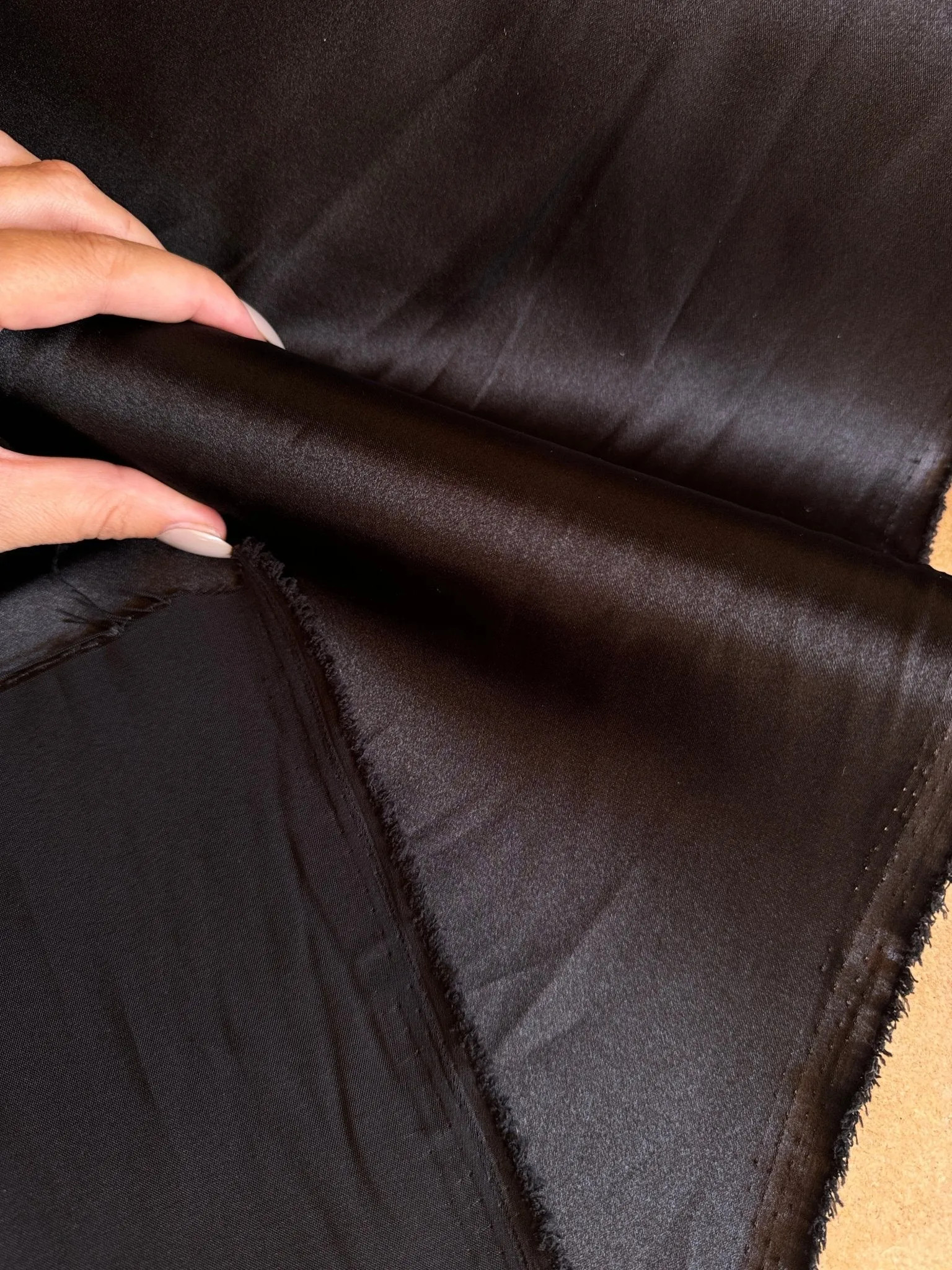Black Satin Fabric