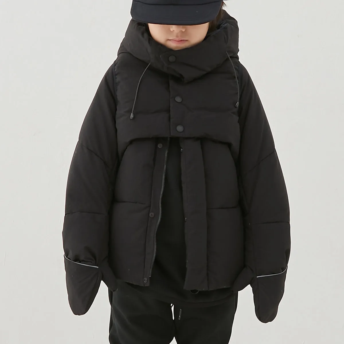 Black separate down jacket