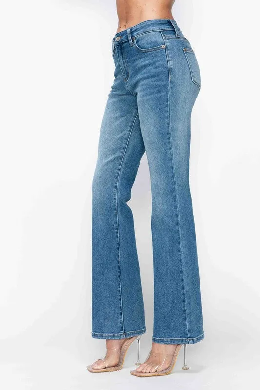 Blue Cat's Whiskers Mid Rise Bootcut Jeans