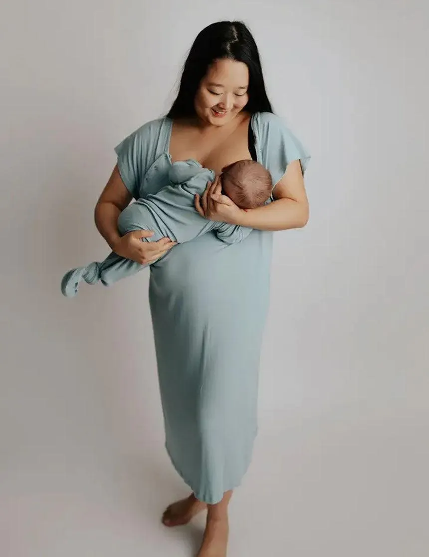 Bluebird Mommy Labor and Delivery Gown