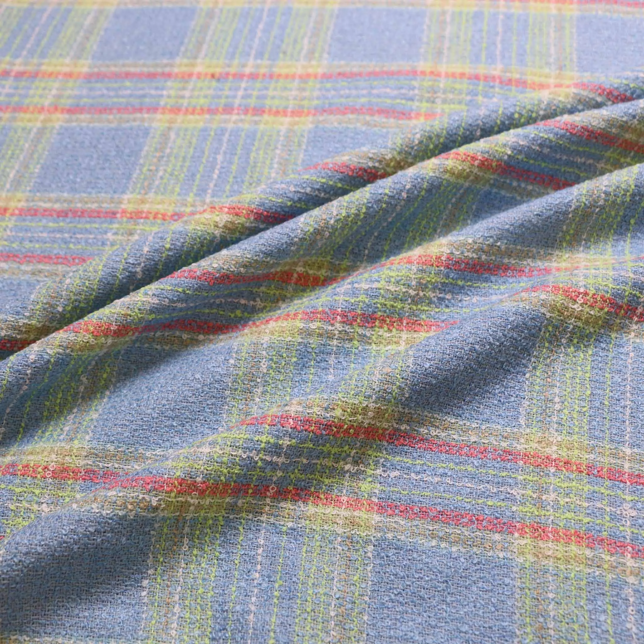 Boucle fabric - Pink, blue, beige, green