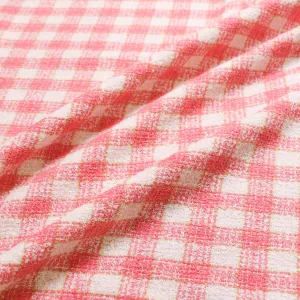Boucle fabric - Pink, blue, beige, green
