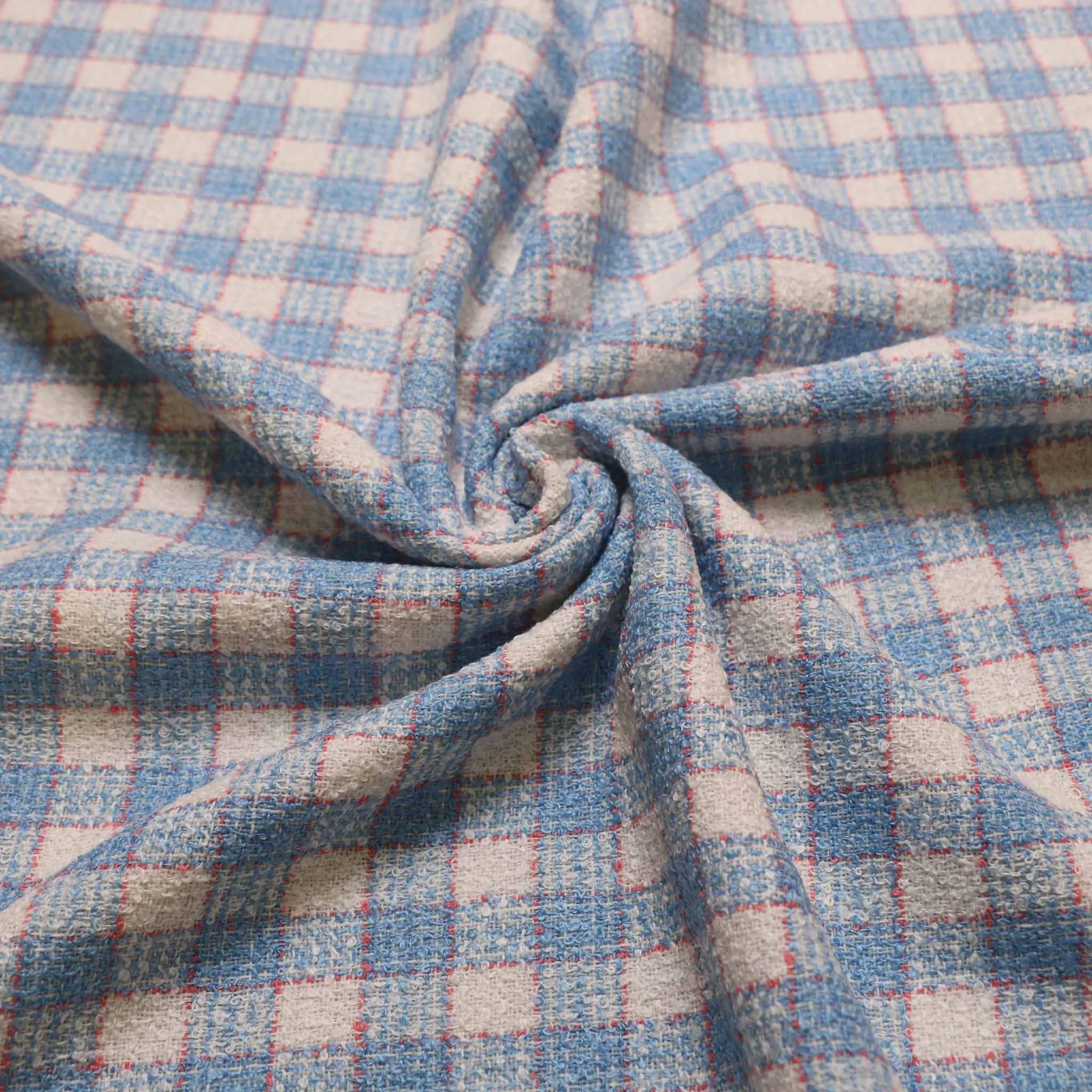 Boucle fabric - Pink, blue, beige, green