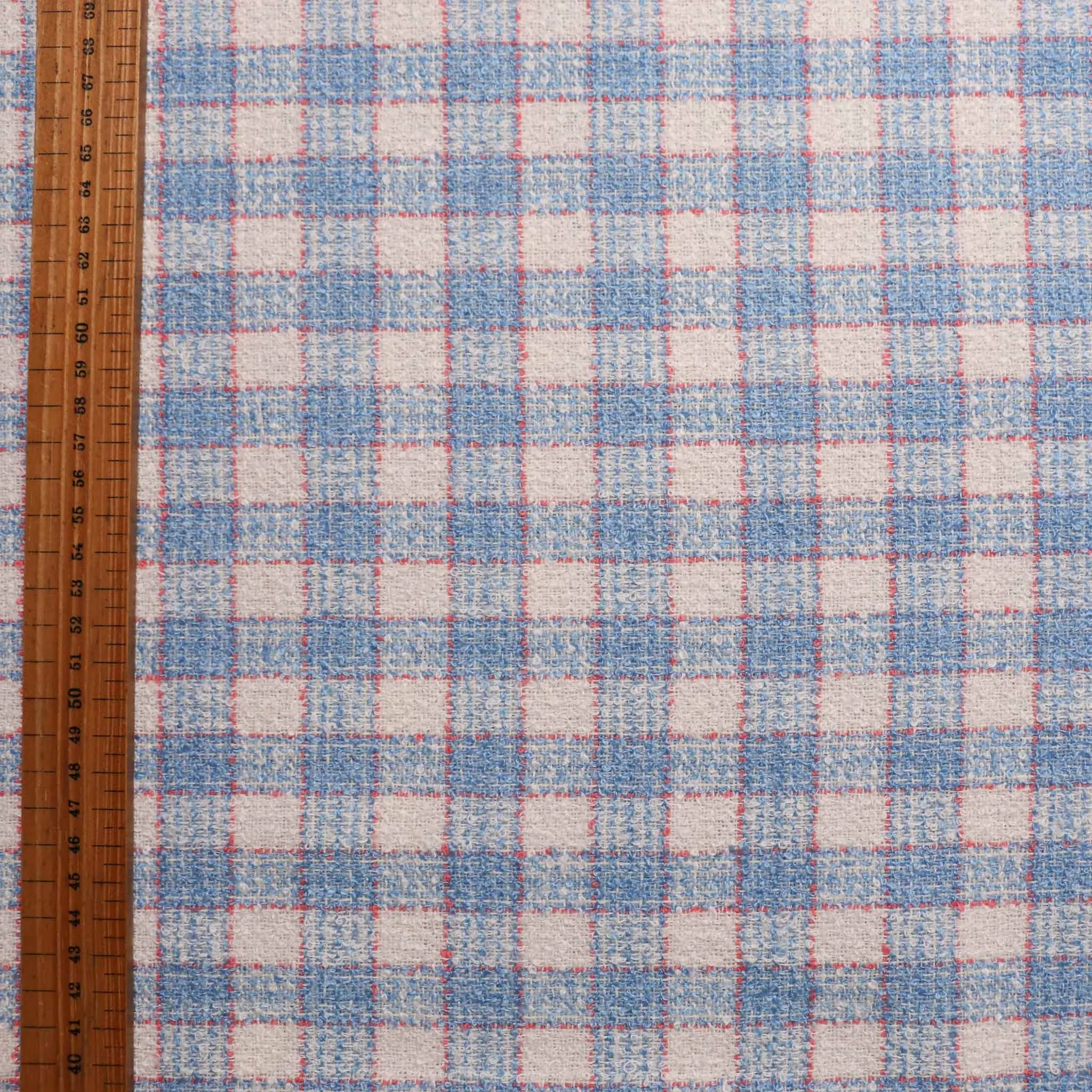 Boucle fabric - Pink, blue, beige, green