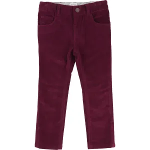 Boys Burgundy Corduroy Trousers