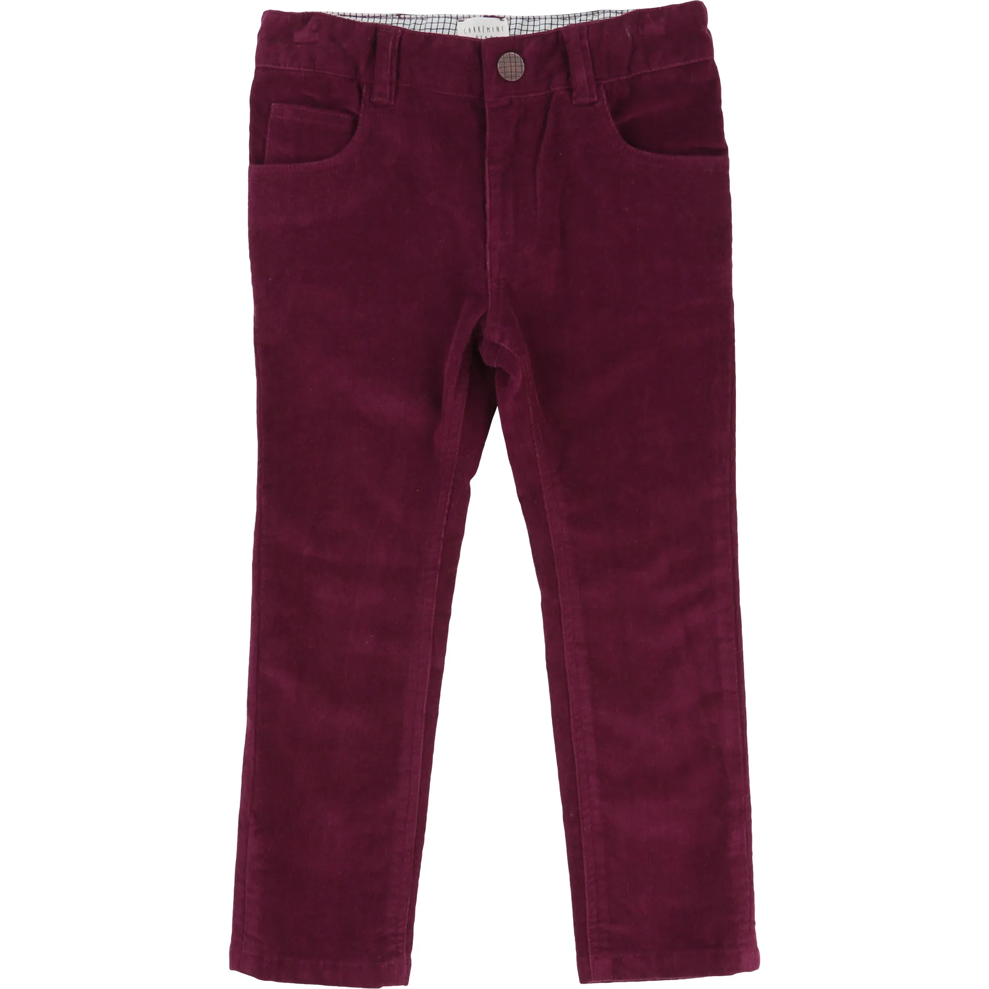 Boys Burgundy Corduroy Trousers