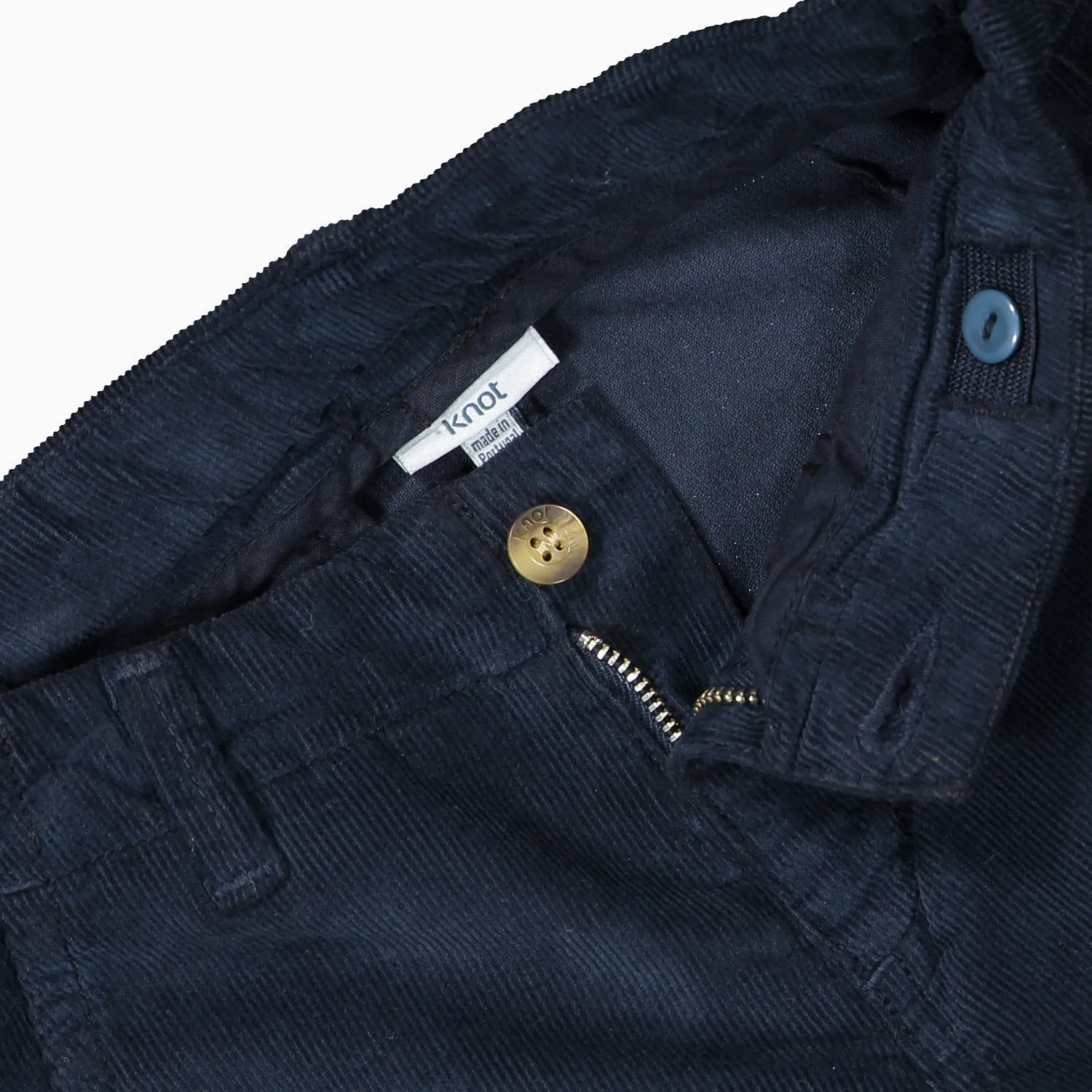 Boys Navy Blue Cotton Corduroy Trousers