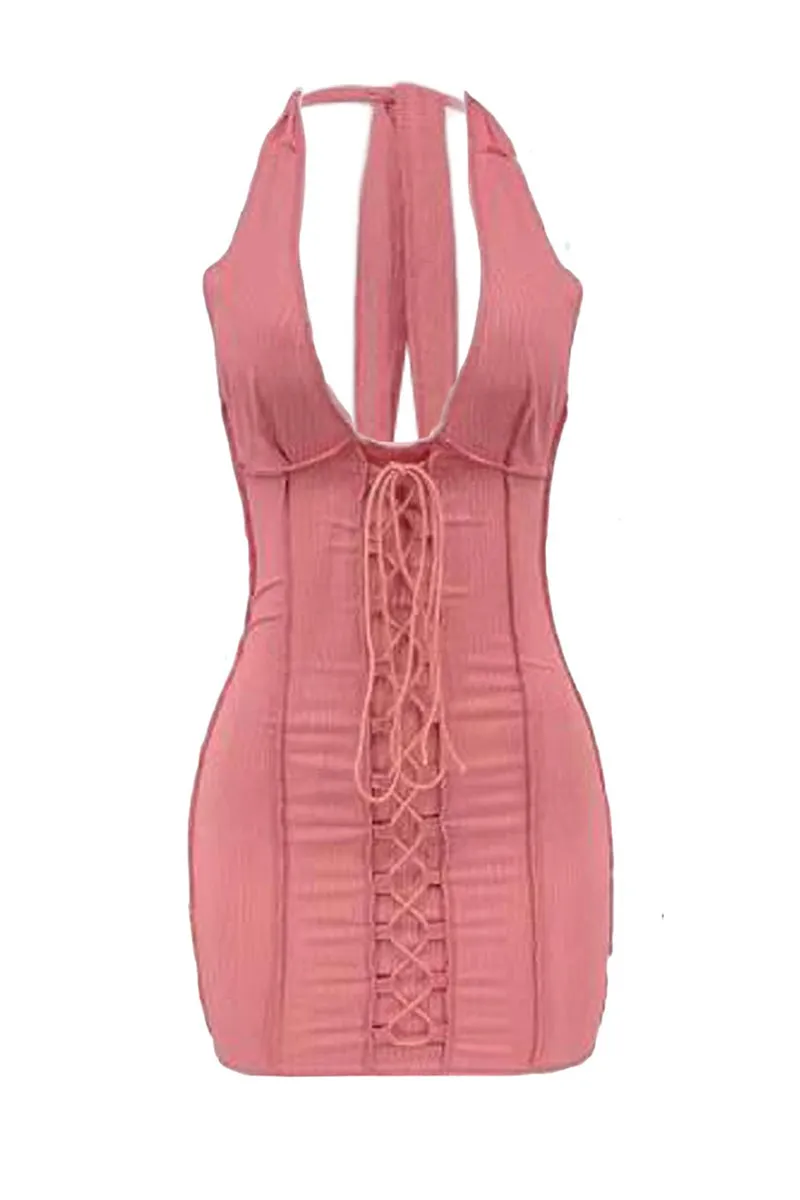 BR3194 Halter Mini Dress