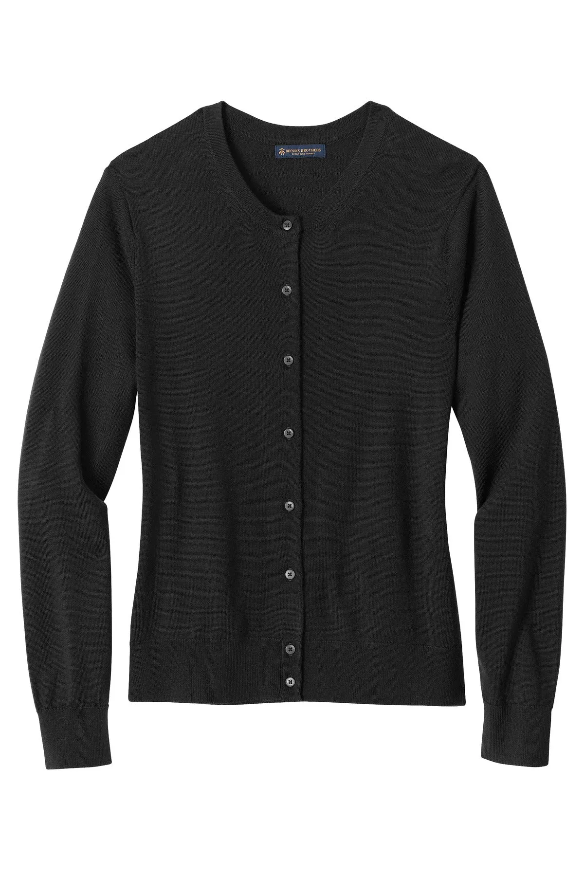 Brooks Brothers Women's Washable Merino Cardigan Sweater BB18413 Deep Black