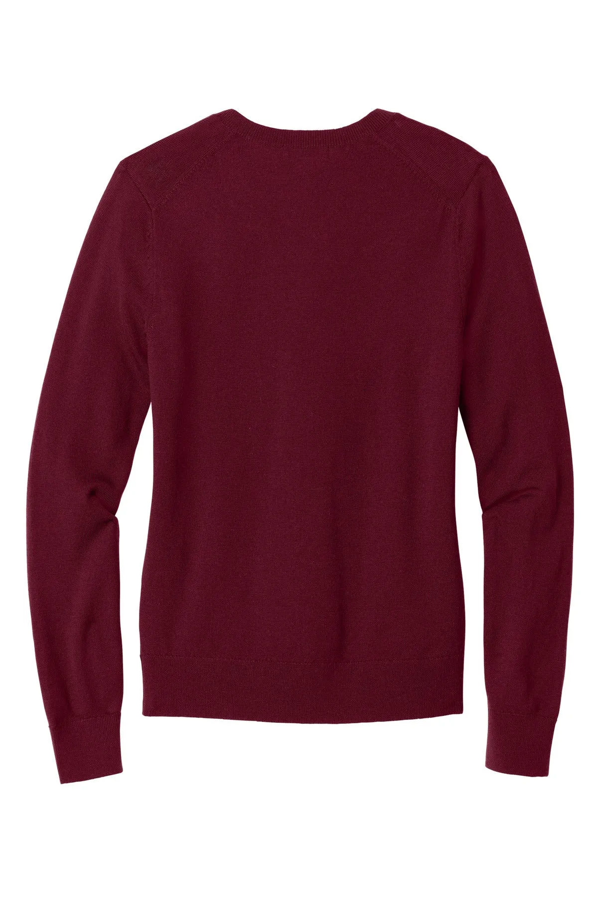 Brooks Brothers Women's Washable Merino V-Neck Sweater BB18411 Vintage Port