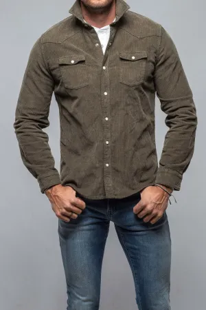 Brooks Corduroy Snap Shirt In Army