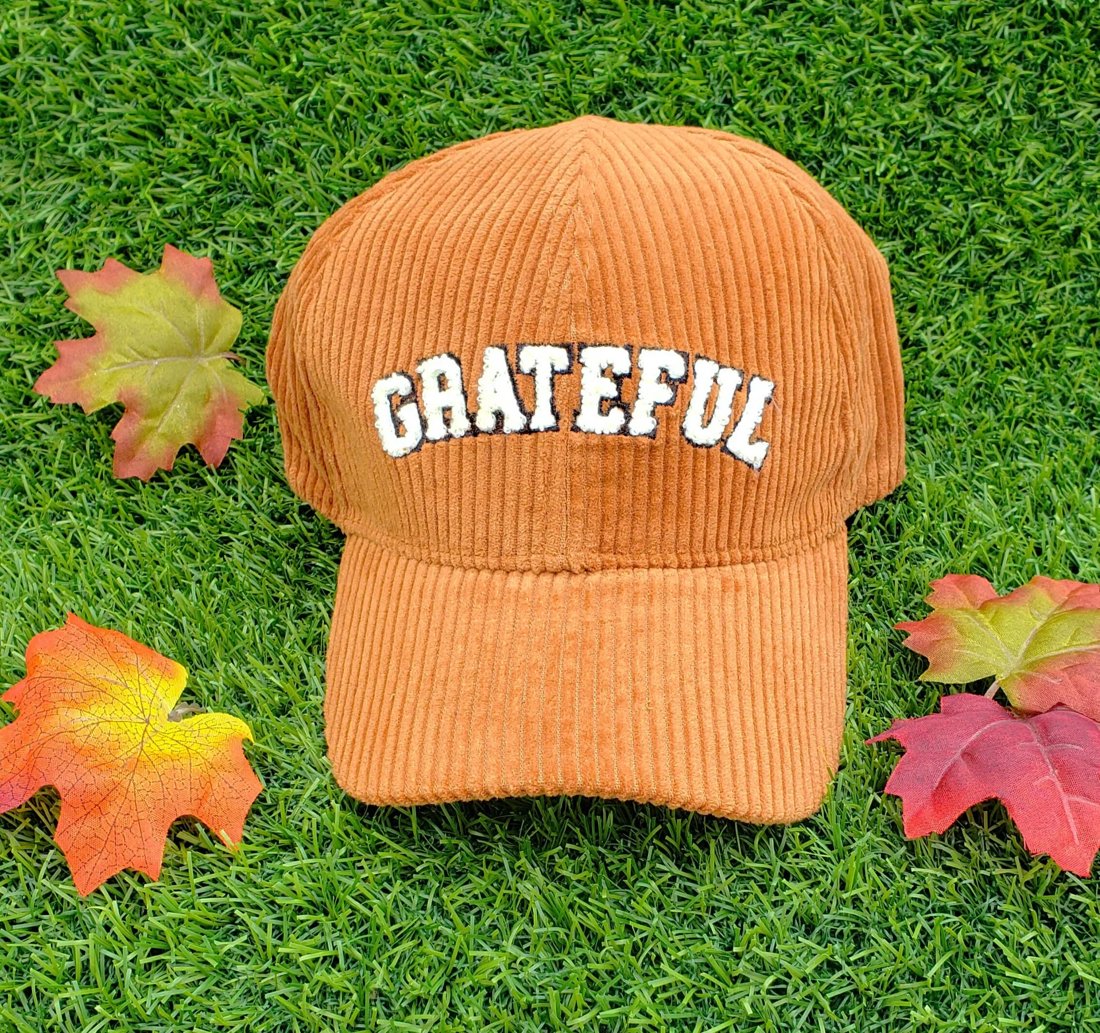 Brown Grateful Corduroy Cap