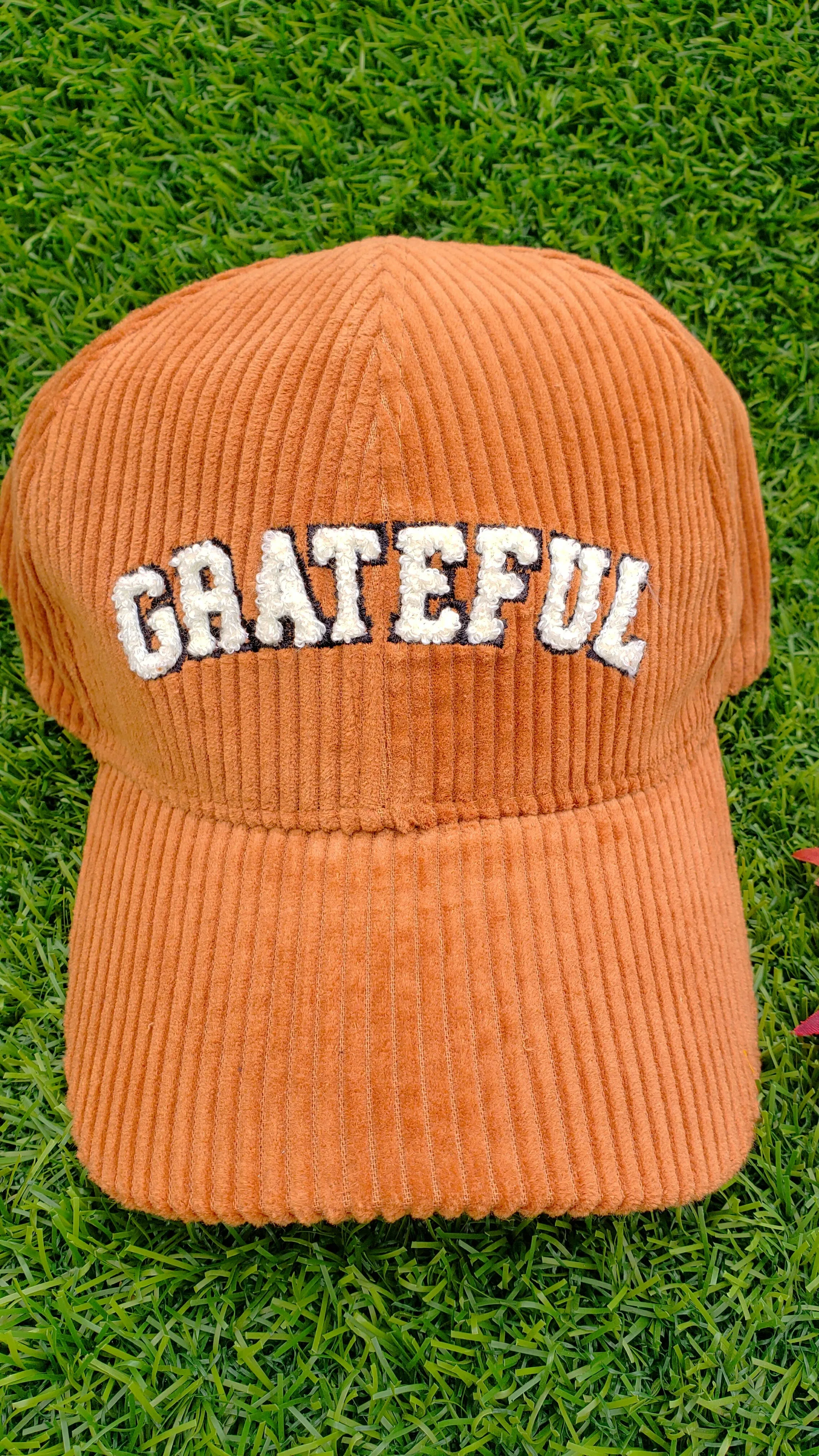 Brown Grateful Corduroy Cap