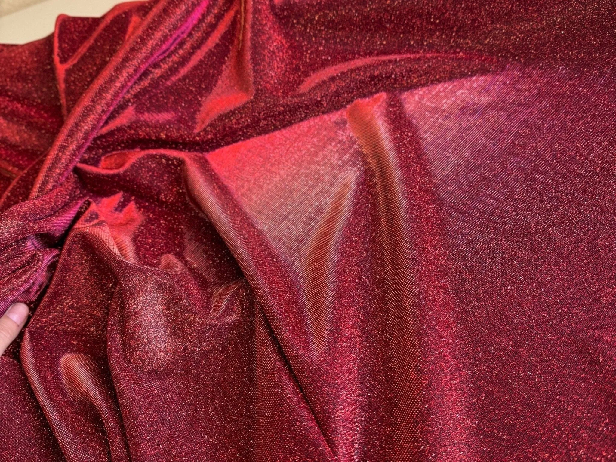 Burgundy Lurex Fabric
