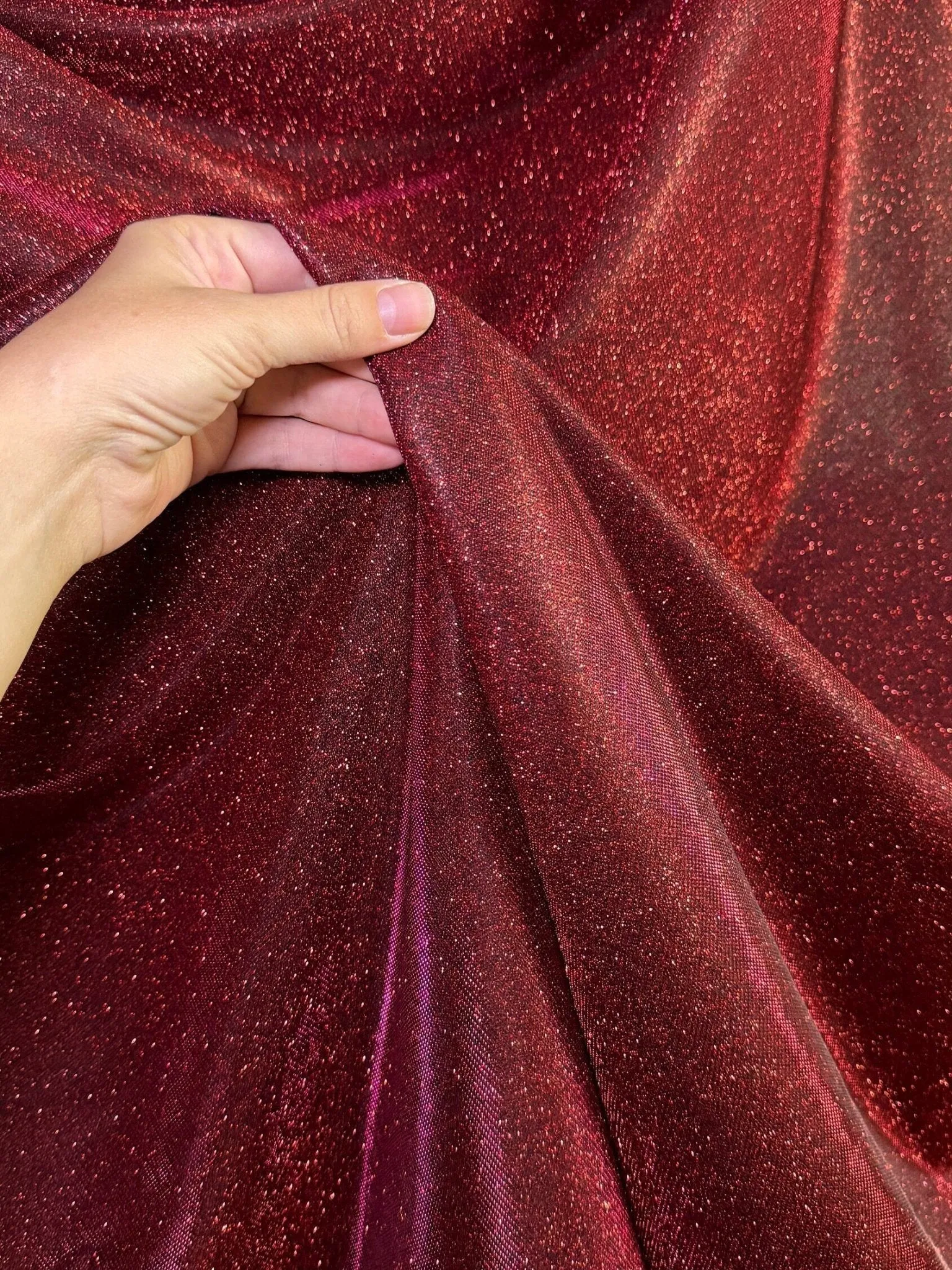 Burgundy Lurex Fabric