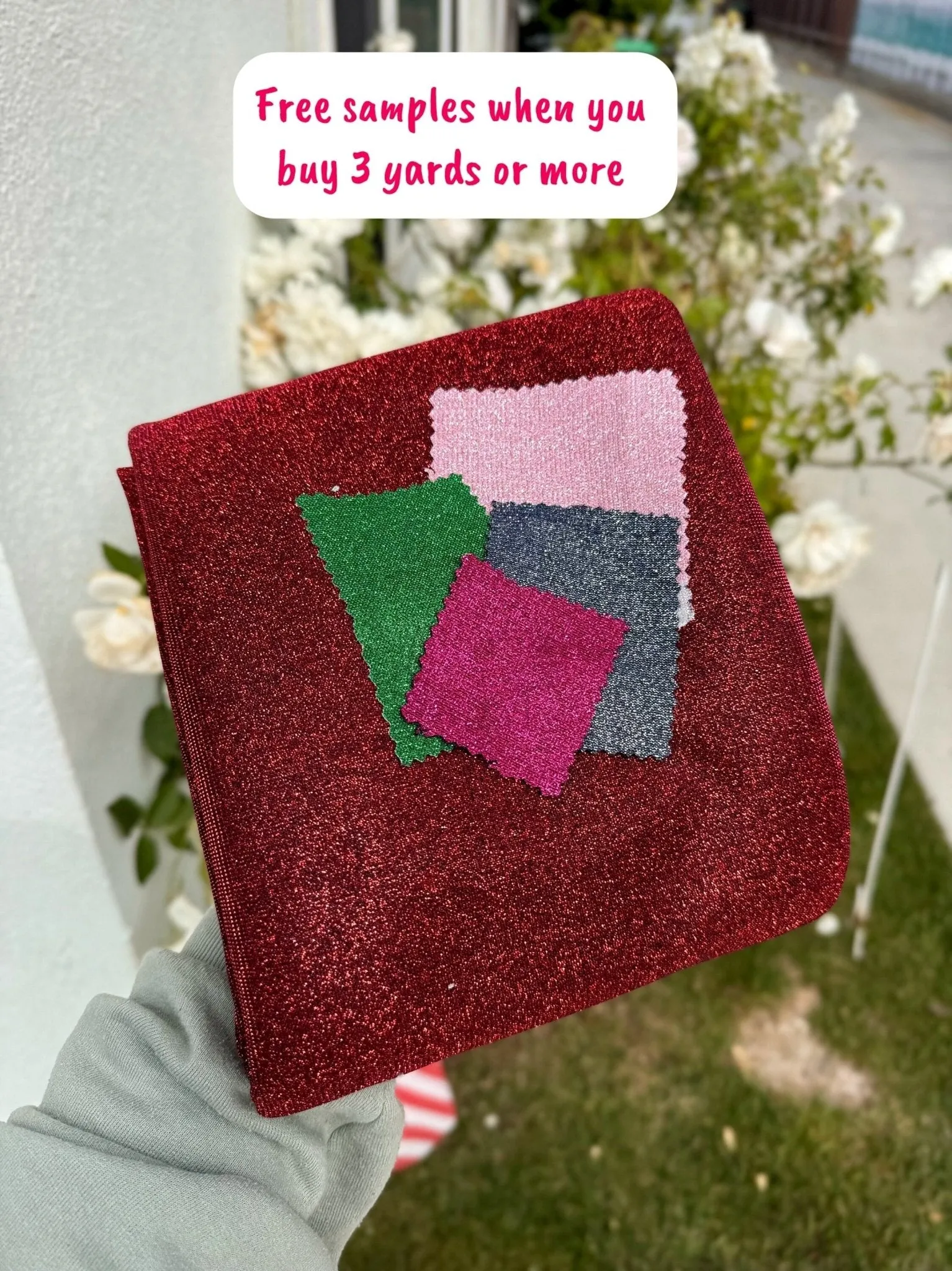 Burgundy Lurex Fabric