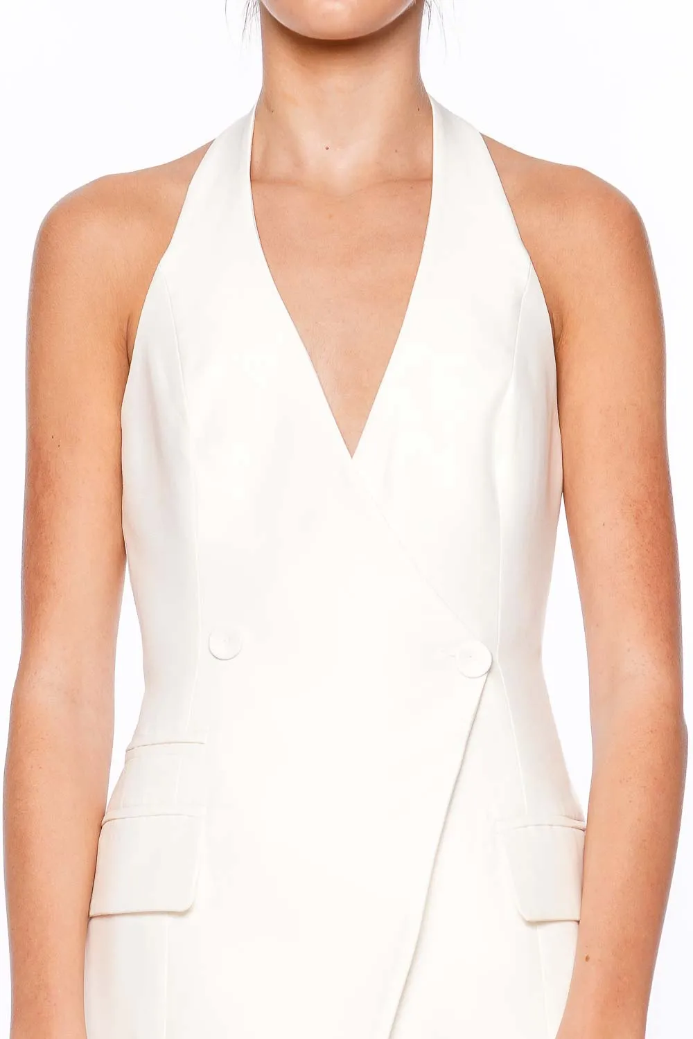 Calcite Tailored Wrap Mini Dress