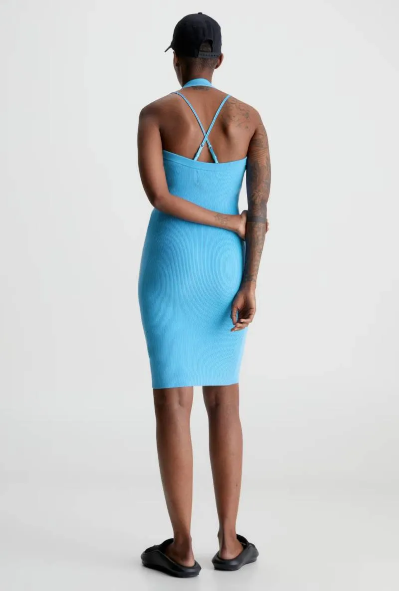 CALVIN KLEIN HALTER NECK DRESS