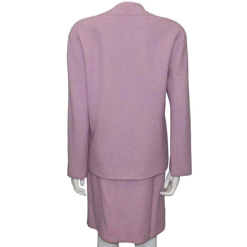 CHANEL Lavender Wool Jacket & Skirt Set Circa 1990s | Size 42